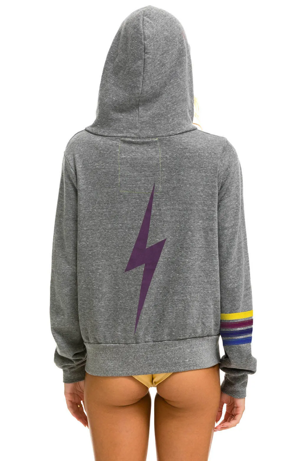 LSU BOLT ZIP HOODIE - HEATHER GREY sold by Aviator Nation product image thumbnail 2
