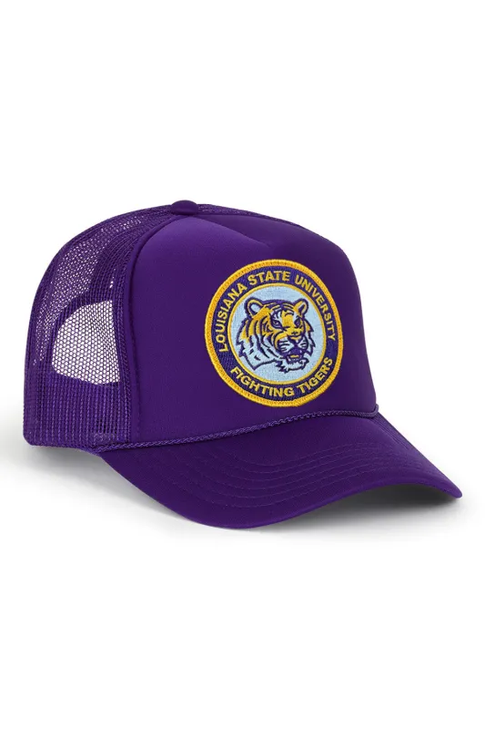 LSU VINTAGE LOW RISE TRUCKER - PURPLE made by Aviator Nation