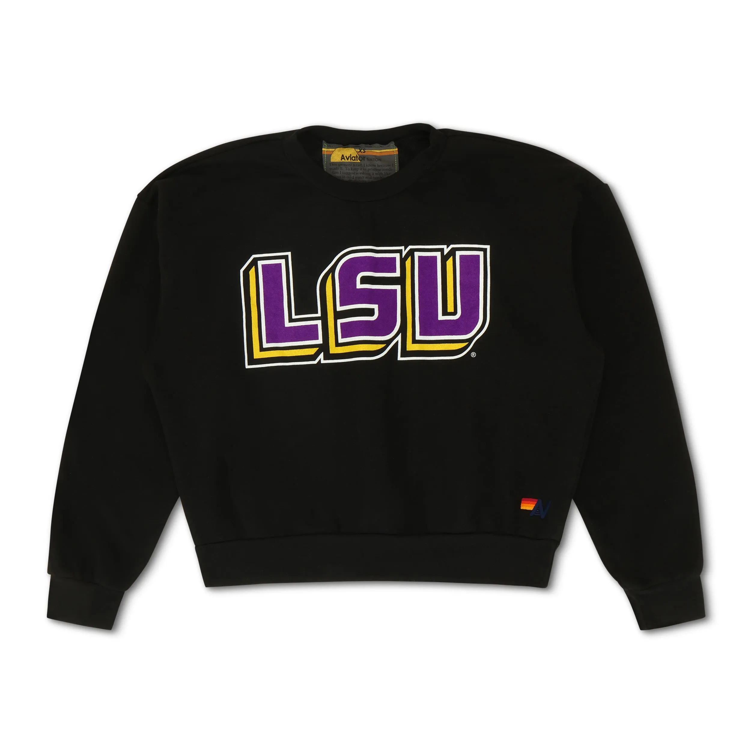 LSU RELAXED CREW SWEATSHIRT - BLACK sold by Aviator Nation product image thumbnail 5