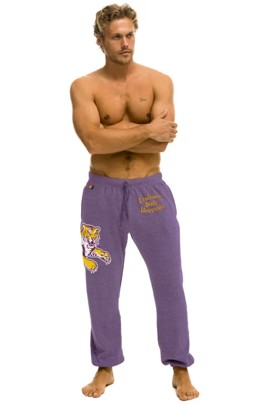 LSU TIGER UNISEX POCKET SWEATPANTS - GRAPE made by Aviator Nation