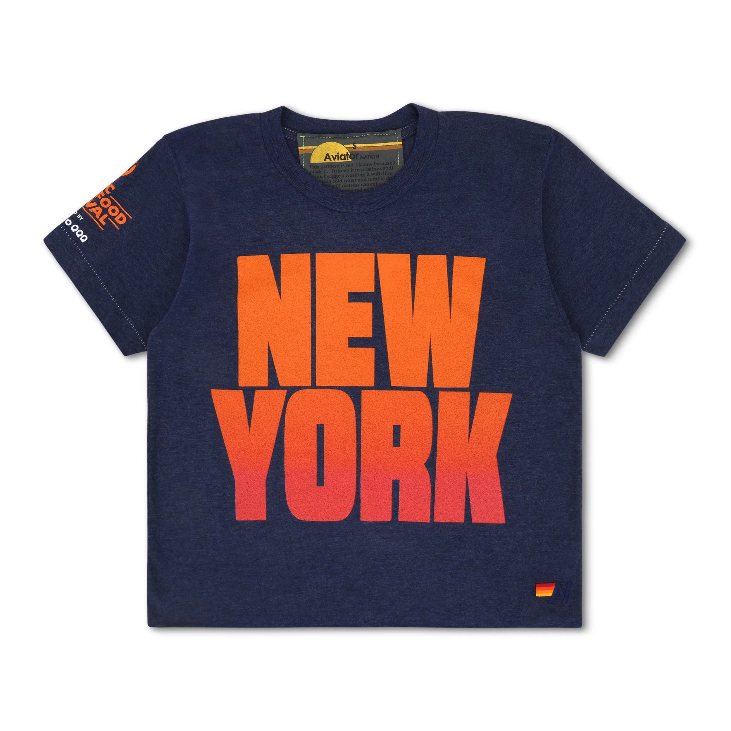 NEW YORK WINE & FOOD 2025 BOYFRIEND TEE - NAVY sold by Aviator Nation product image thumbnail 3
