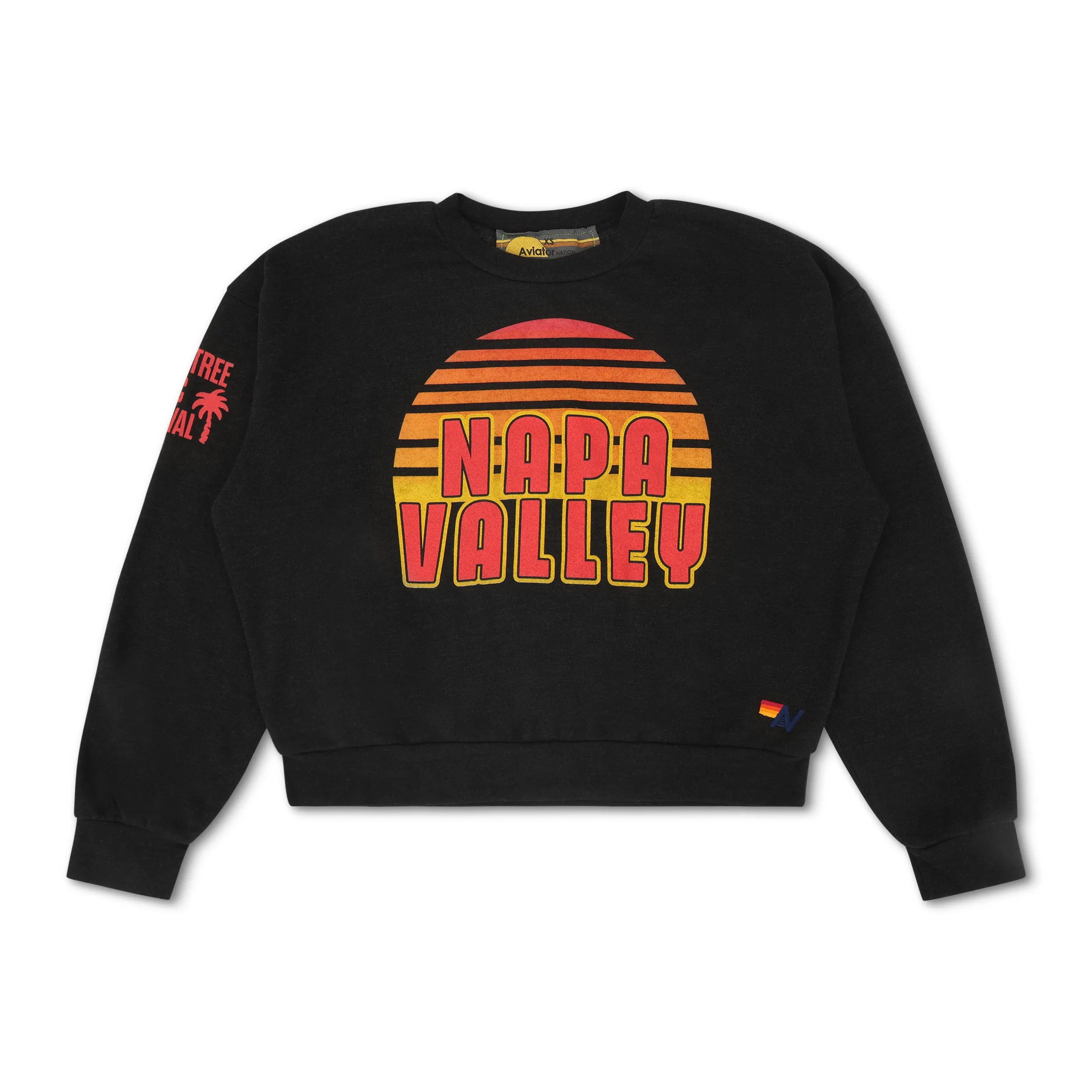 PALM TREE FEST NAPA 2025 CREW SWEATSHIRT RELAXED - BLACK sold by Aviator Nation