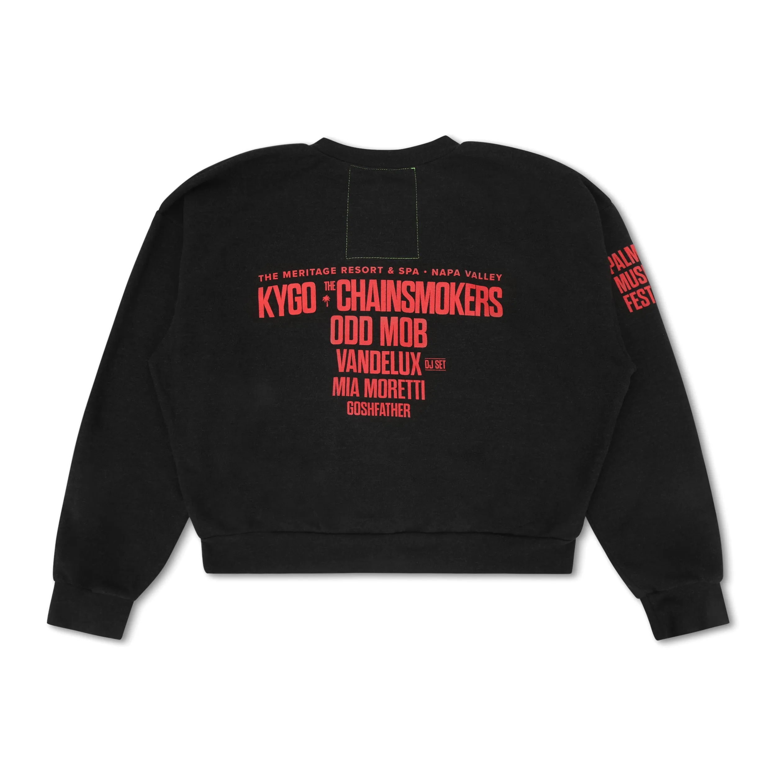 PALM TREE FEST NAPA 2025 CREW SWEATSHIRT RELAXED - BLACK sold by Aviator Nation product image thumbnail 2