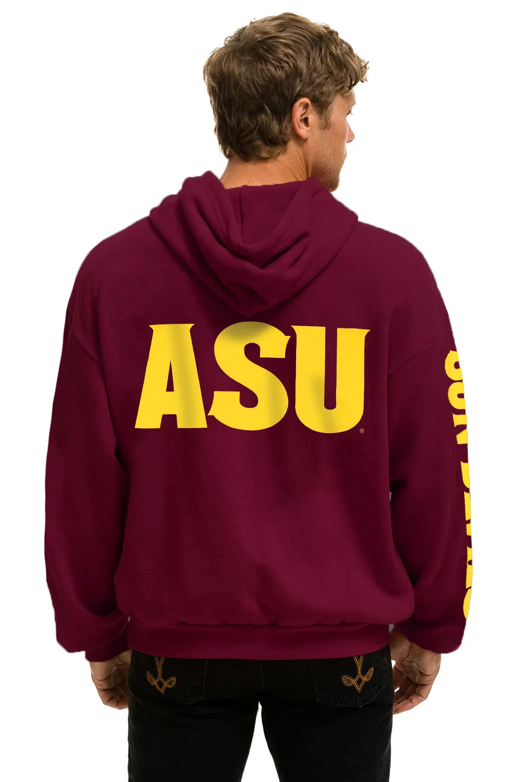 ASU FORK PULLOVER HOODIE RELAXED - MAROON sold by Aviator Nation product image thumbnail 4
