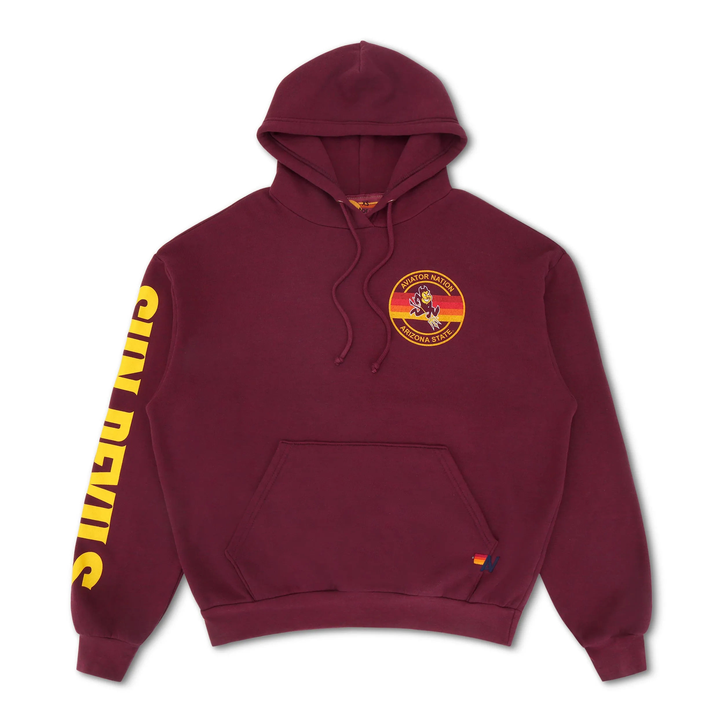 ASU FORK PULLOVER HOODIE RELAXED - MAROON sold by Aviator Nation product image thumbnail 5