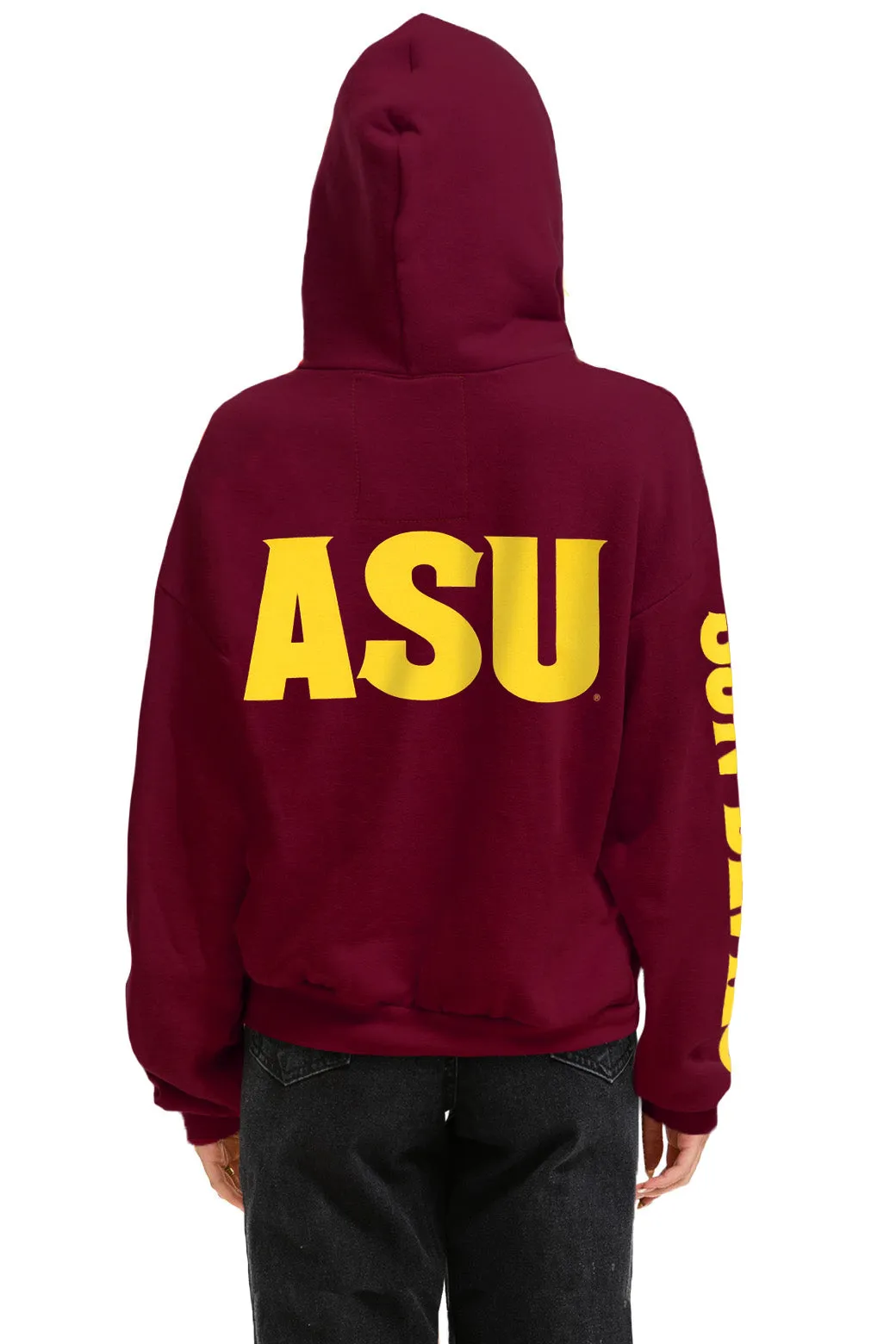 ASU FORK PULLOVER HOODIE RELAXED - MAROON sold by Aviator Nation product image thumbnail 3