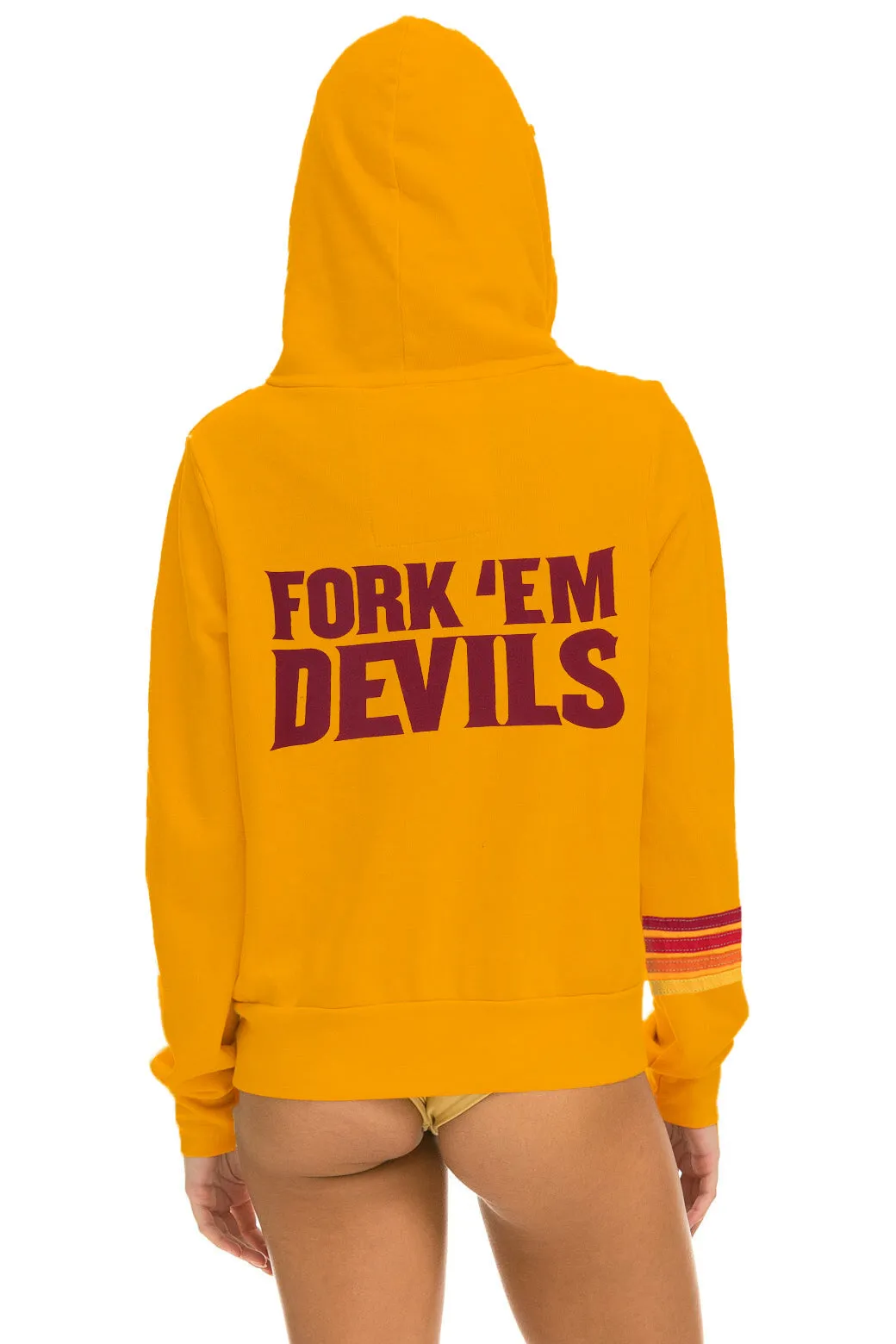 ASU FORK 'EM DEVILS ZIP HOODIE - GOLD sold by Aviator Nation product image thumbnail 2