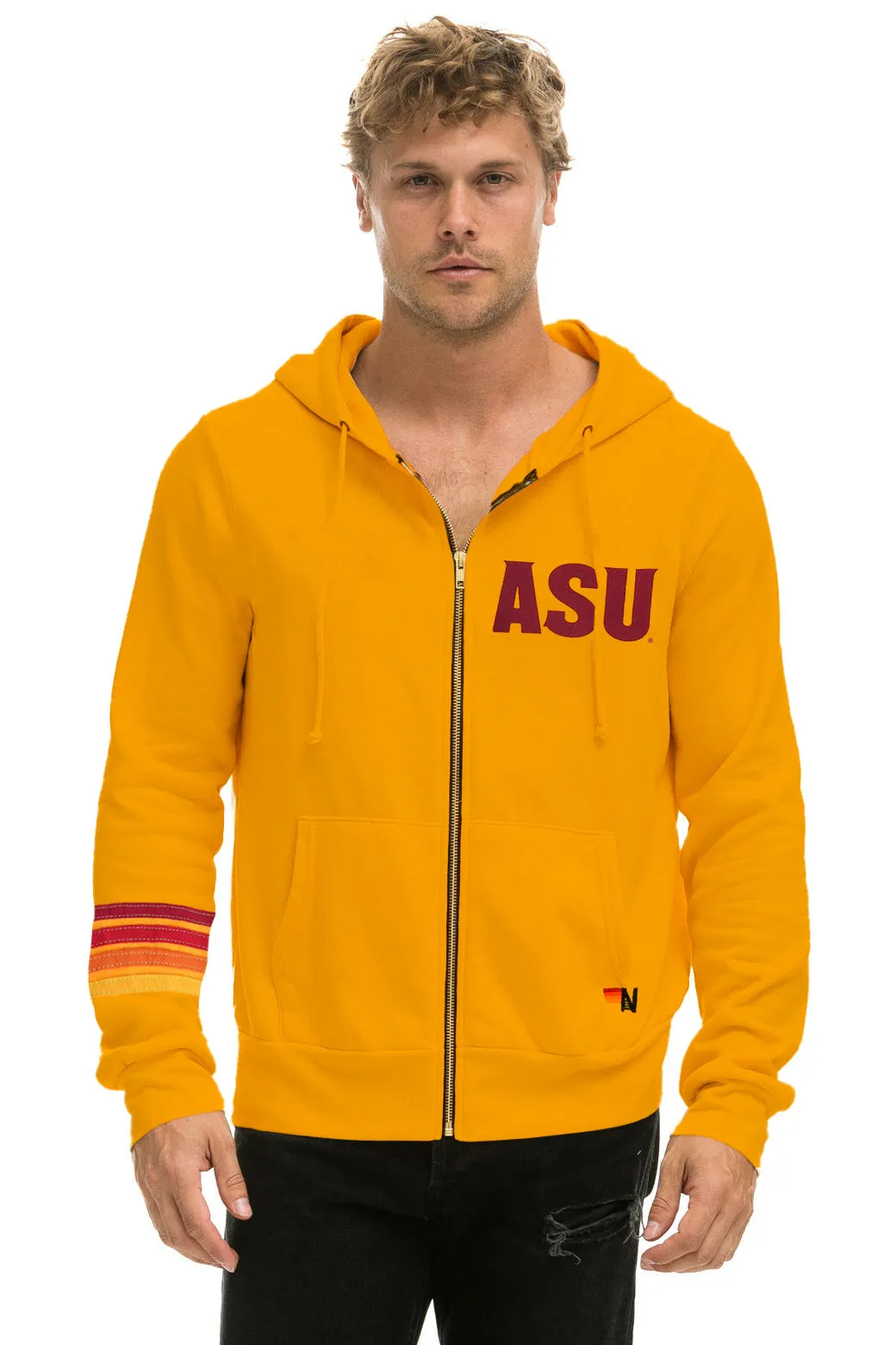 ASU FORK 'EM DEVILS ZIP HOODIE - GOLD sold by Aviator Nation product image thumbnail 3