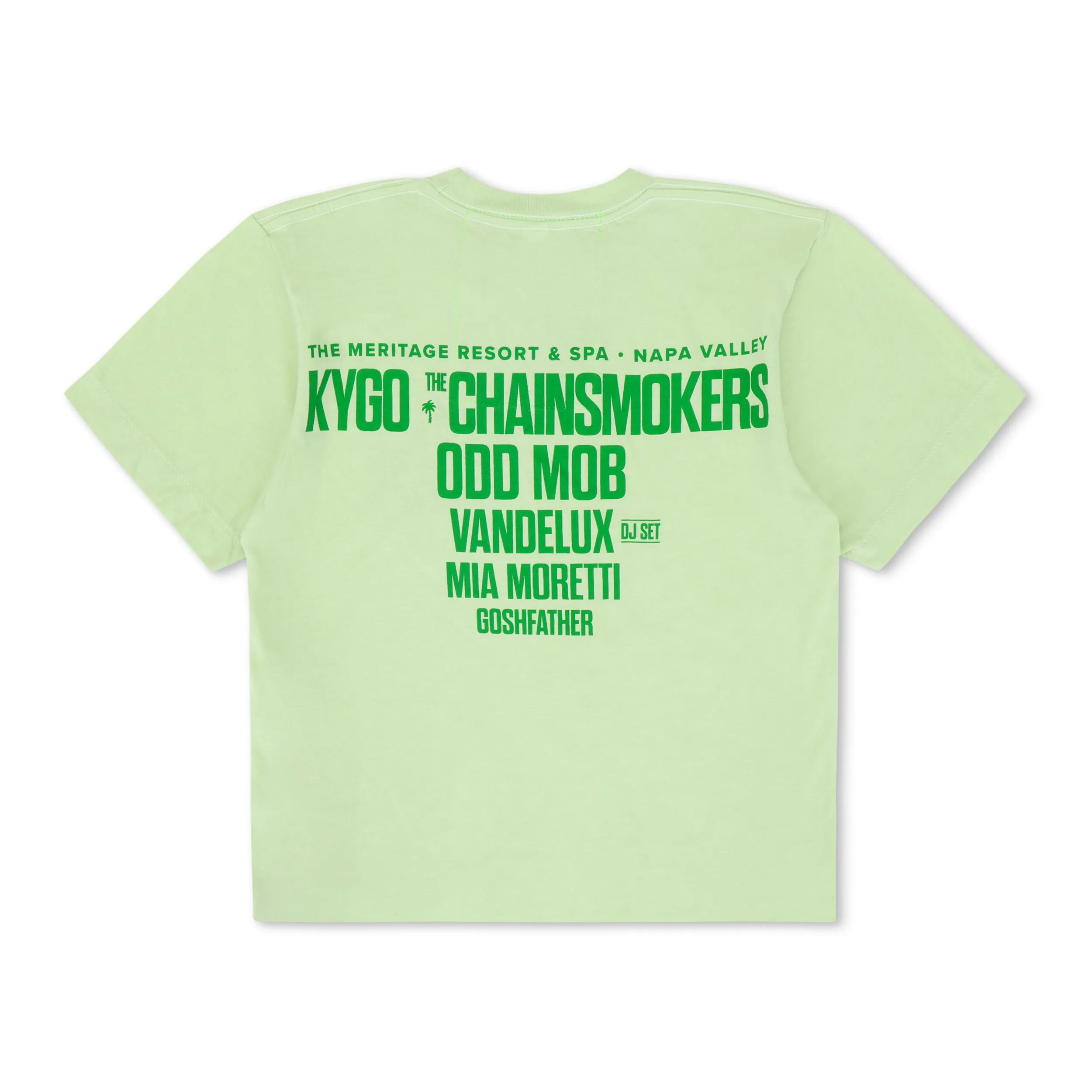 PALM TREE FEST NAPA 2025 BOYFRIEND TEE - LIME CREAM sold by Aviator Nation product image thumbnail 2