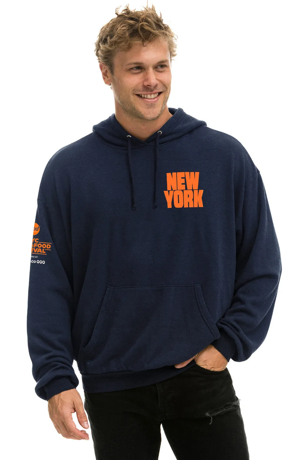 NEW YORK WINE & FOOD 2025 PULLOVER HOODIE RELAXED - NAVY sold by Aviator Nation product image thumbnail 2