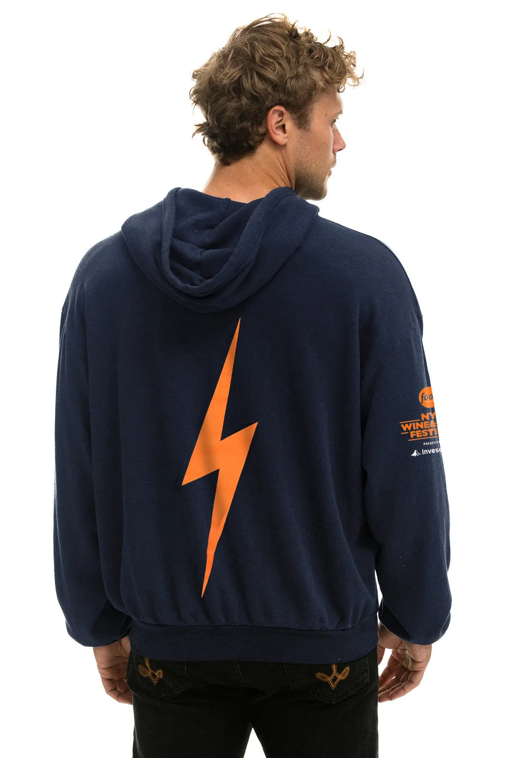 NEW YORK WINE & FOOD 2025 PULLOVER HOODIE RELAXED - NAVY sold by Aviator Nation product image thumbnail 4