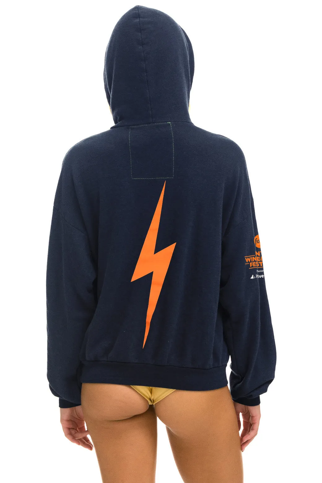 NEW YORK WINE & FOOD 2025 PULLOVER HOODIE RELAXED - NAVY sold by Aviator Nation product image thumbnail 3