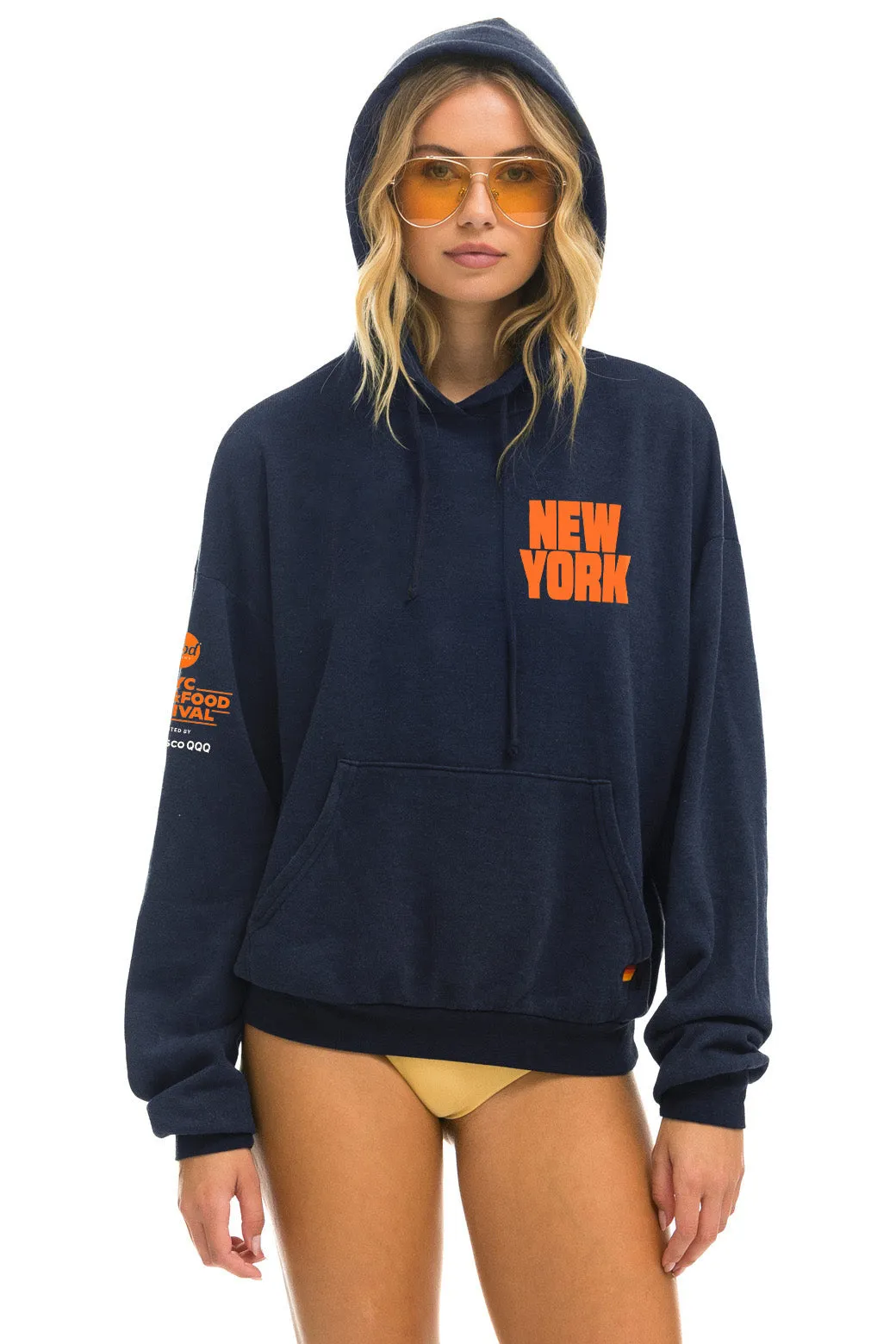 NEW YORK WINE & FOOD 2025 PULLOVER HOODIE RELAXED - NAVY sold by Aviator Nation