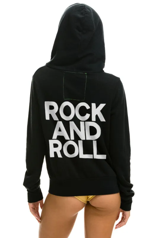 ROCK AND ROLL HOODIE - BLACK sold by Aviator Nation