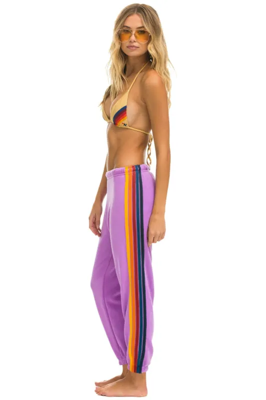 5 STRIPE SWEATPANTS - NEON PURPLE sold by Aviator Nation