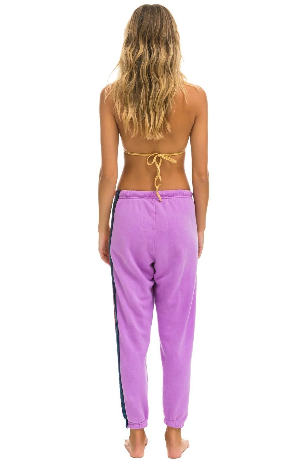 5 STRIPE SWEATPANTS - NEON PURPLE sold by Aviator Nation product image thumbnail 4