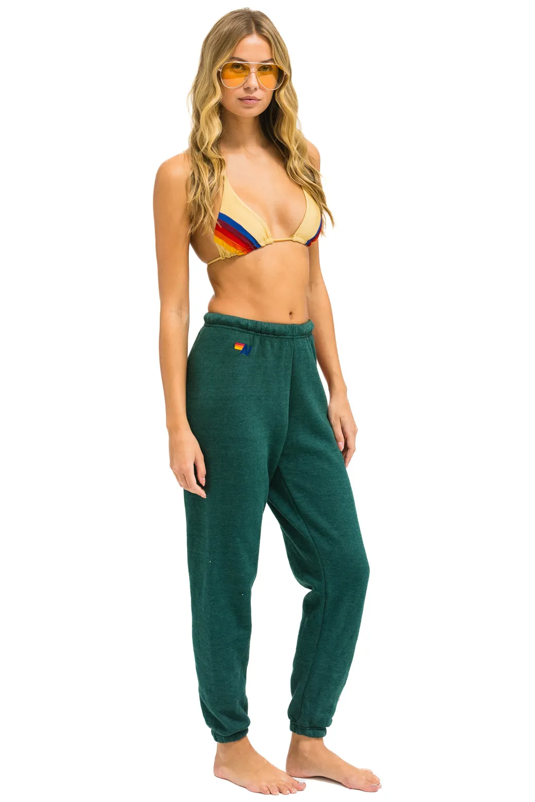 5 STRIPE SWEATPANTS - FOREST // PURPLE // ORANGE sold by Aviator Nation product image thumbnail 3