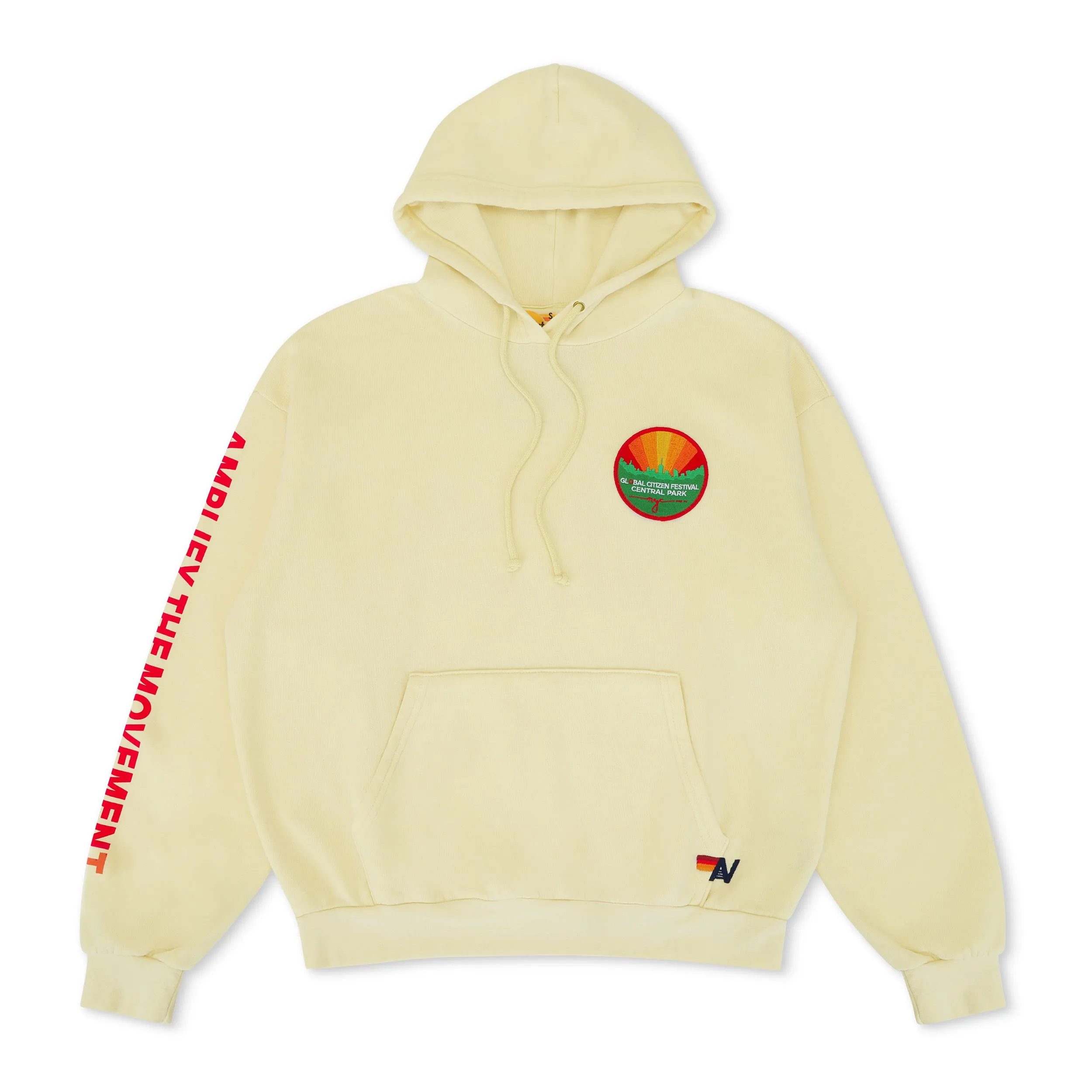 GLOBAL CITIZEN 2025 RELAXED PULLOVER HOODIE - VINTAGE WHITE sold by Aviator Nation product image thumbnail 5