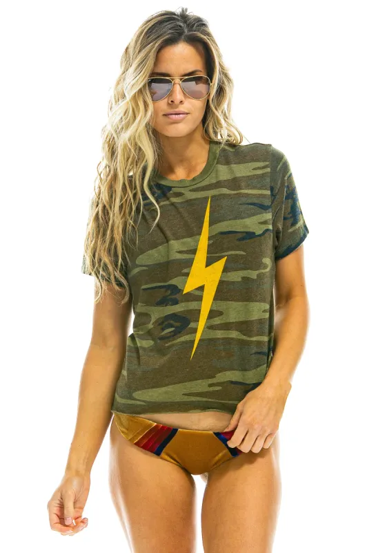 BOLT BOYFRIEND TEE - CAMO sold by Aviator Nation