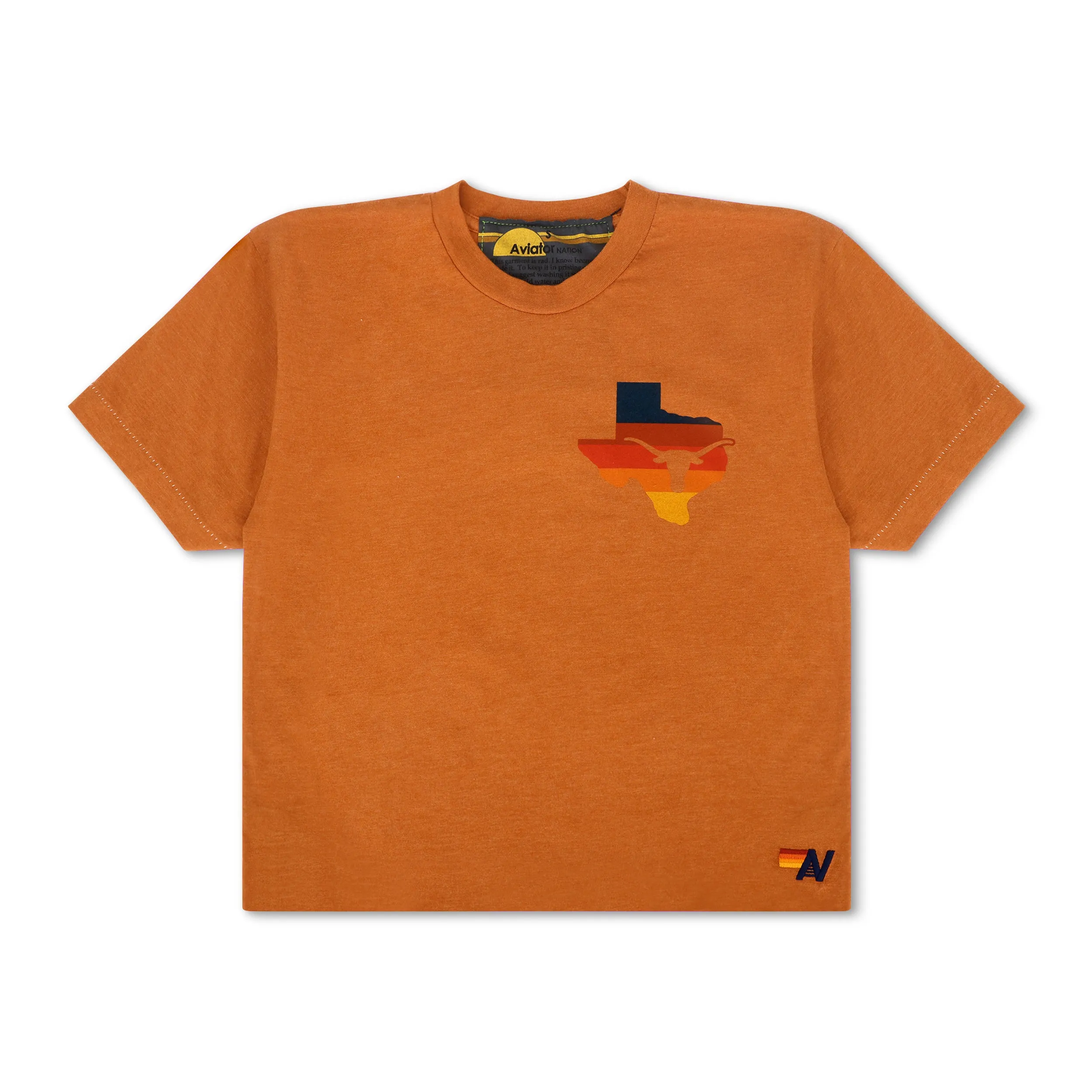 UNIVERSITY OF TEXAS STATE LOGO BOYFRIEND TEE - BURNT ORANGE sold by Aviator Nation product image thumbnail 3