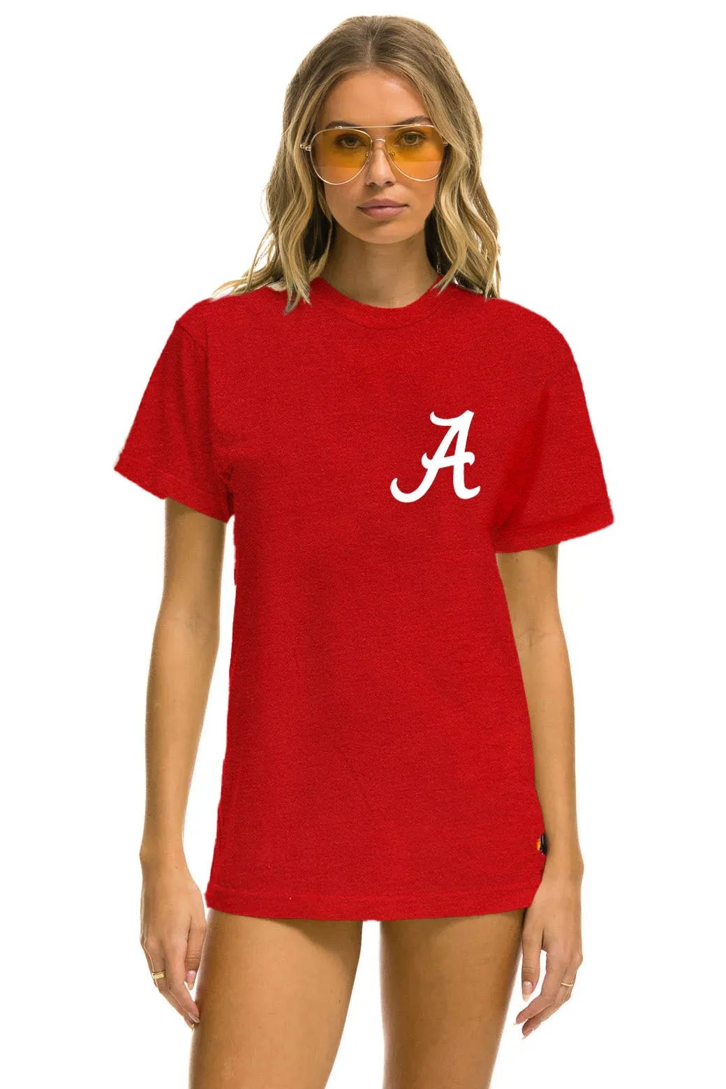 UNIVERSITY OF ALABAMA BOLT CREW TEE SHIRT - CRIMSON sold by Aviator Nation product image thumbnail 2