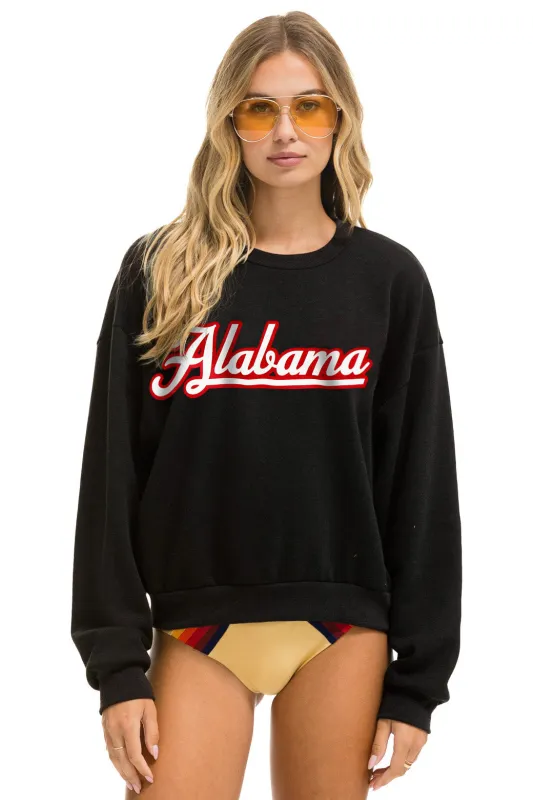 UNIVERSITY OF ALABAMA RELAXED CREW SWEATSHIRT - BLACK sold by Aviator Nation