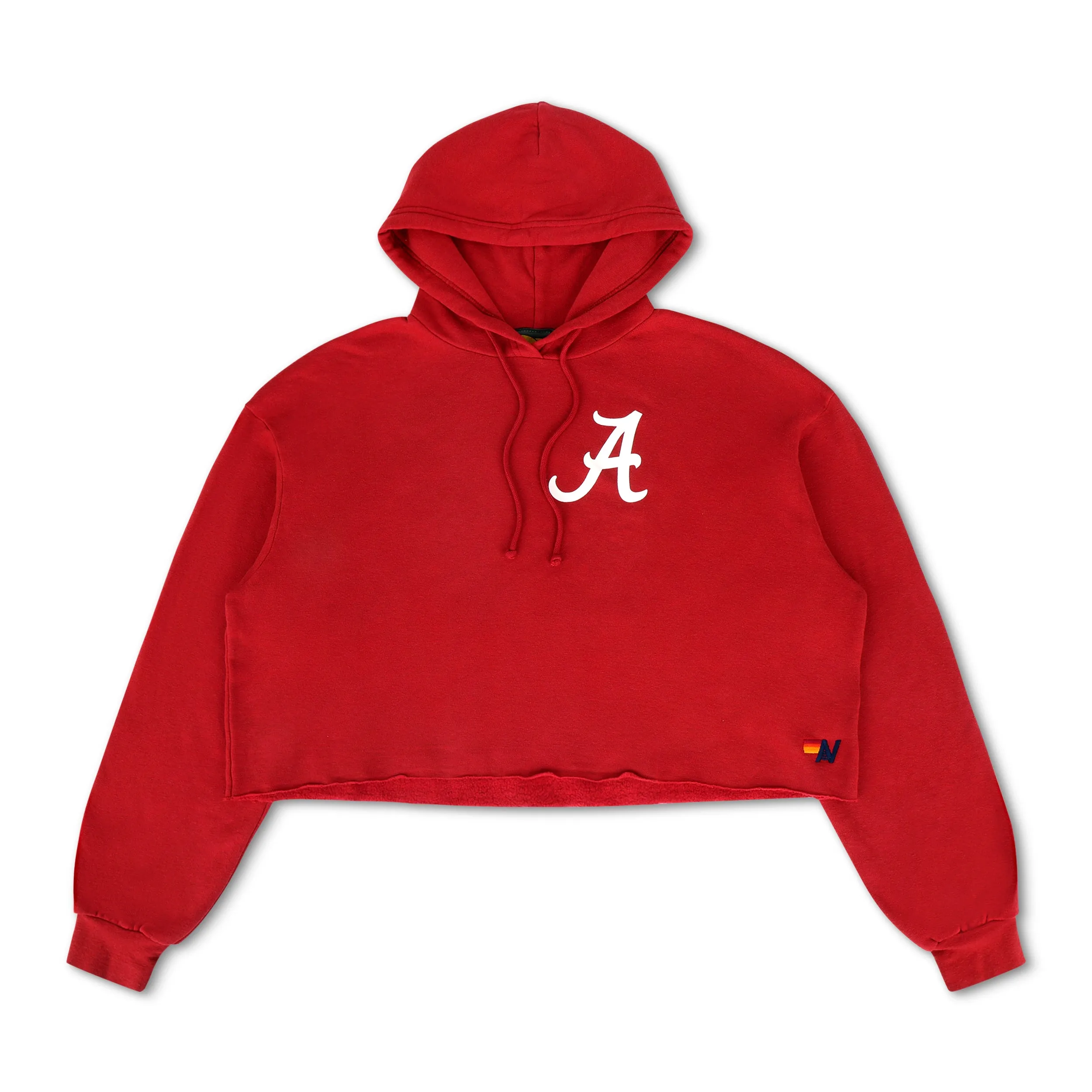 UNIVERSITY OF ALABAMA CROPPED PULLOVER HOODIE - CRIMSON sold by Aviator Nation product image thumbnail 3