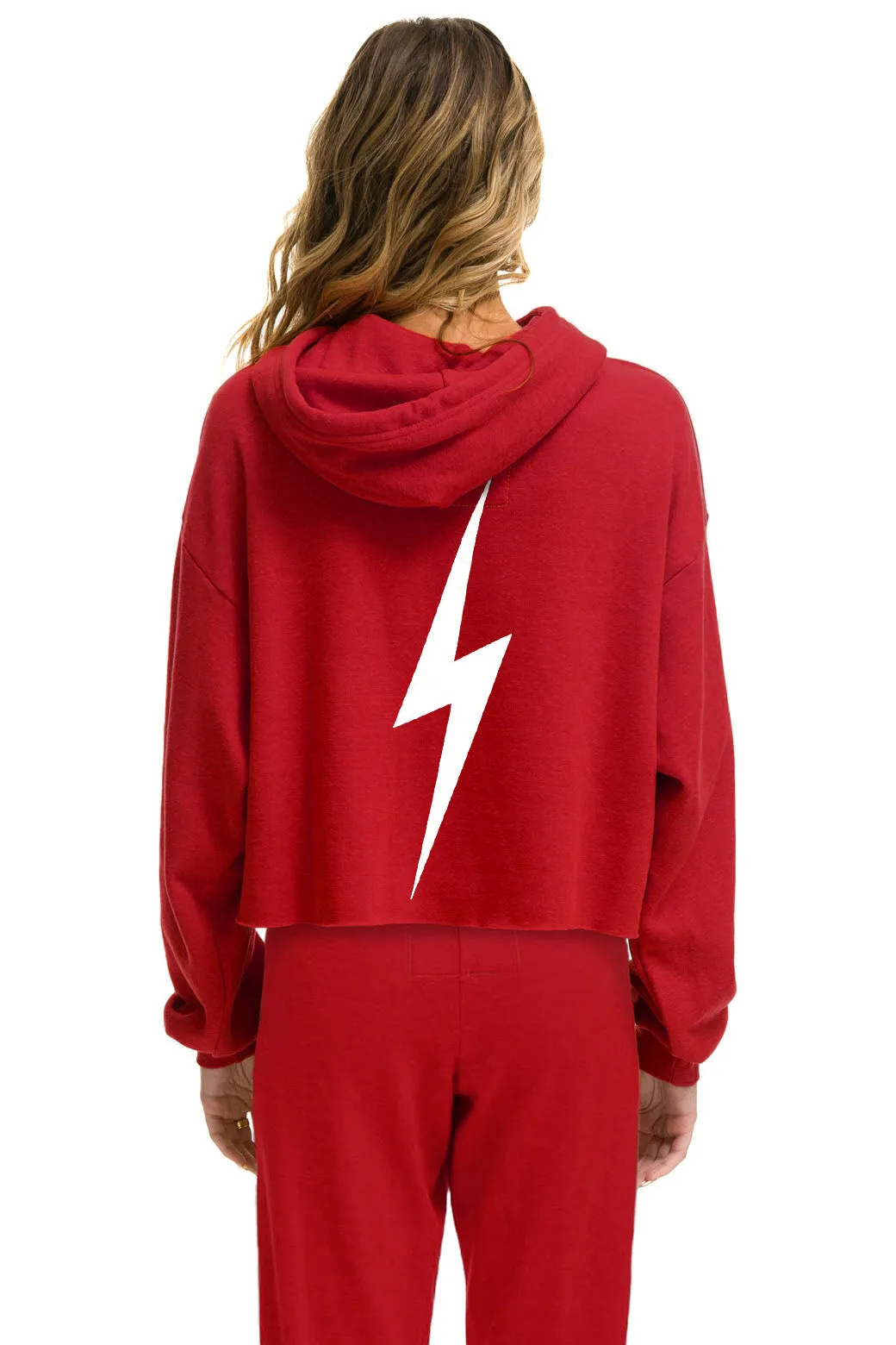 UNIVERSITY OF ALABAMA CROPPED PULLOVER HOODIE - CRIMSON sold by Aviator Nation product image thumbnail 2