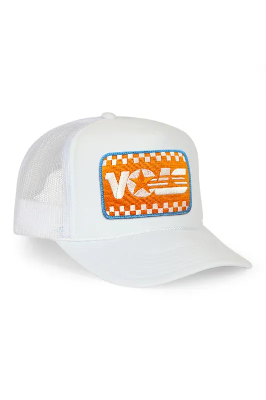 UNIVERSITY OF TENNESSEE VOLS VINTAGE LOW RISE TRUCKER - WHITE sold by Aviator Nation