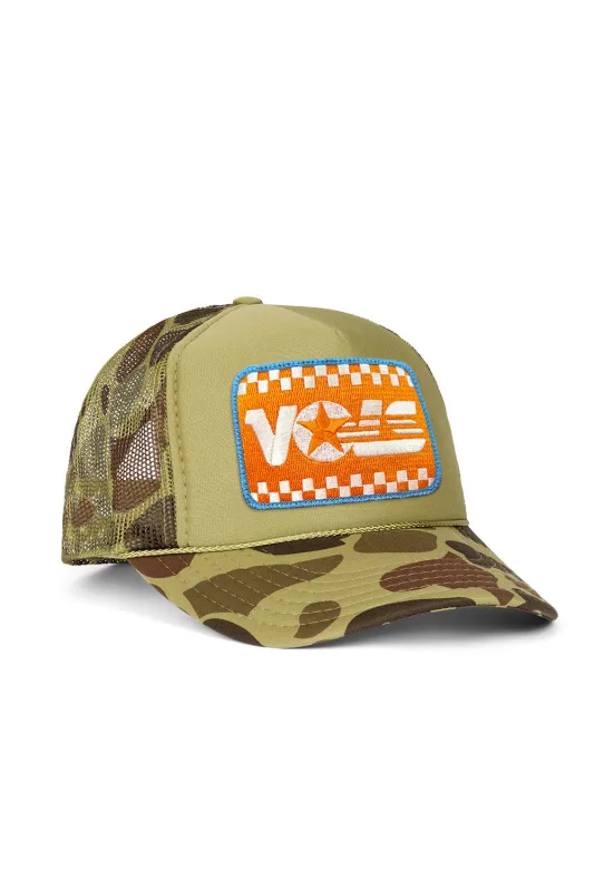 UNIVERSITY OF TENNESSEE VOLS VINTAGE LOW RISE TRUCKER - CAMO made by Aviator Nation