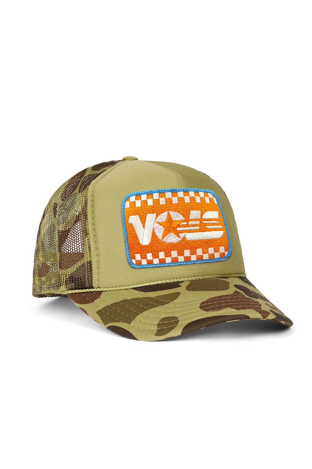 UNIVERSITY OF TENNESSEE VOLS VINTAGE LOW RISE TRUCKER - CAMO sold by Aviator Nation