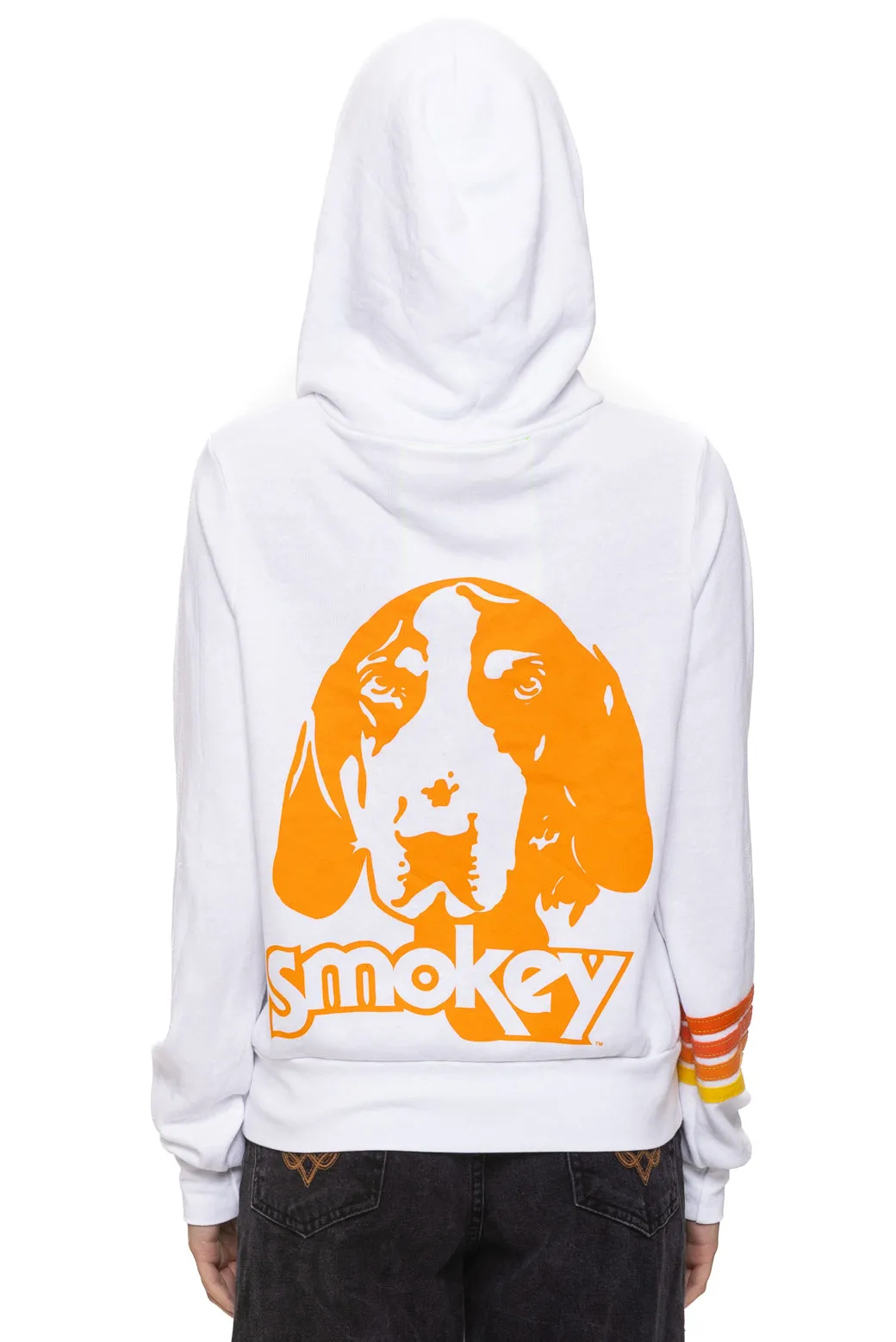 UNIVERSITY OF TENNESSEE SMOKEY ZIP HOODIE - WHITE sold by Aviator Nation product image thumbnail 5