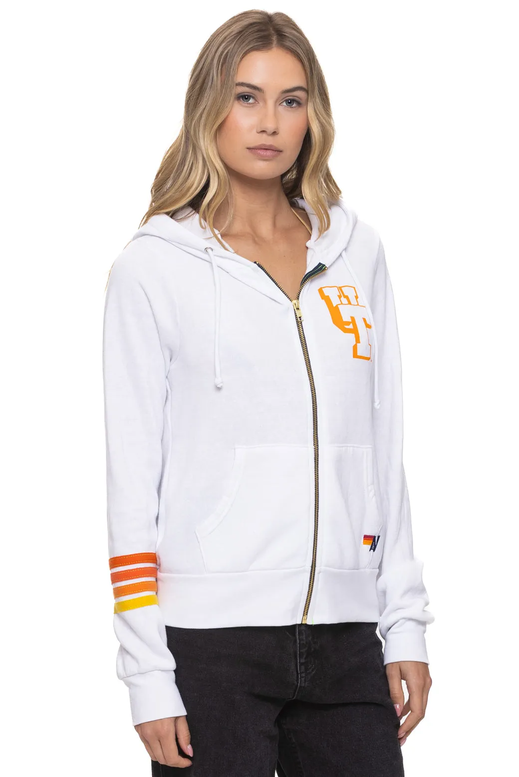 UNIVERSITY OF TENNESSEE SMOKEY ZIP HOODIE - WHITE sold by Aviator Nation product image thumbnail 4