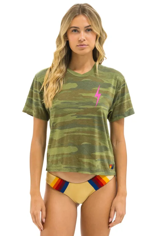 BOLT 2 BOYFRIEND TEE - CAMO // NEON PINK sold by Aviator Nation