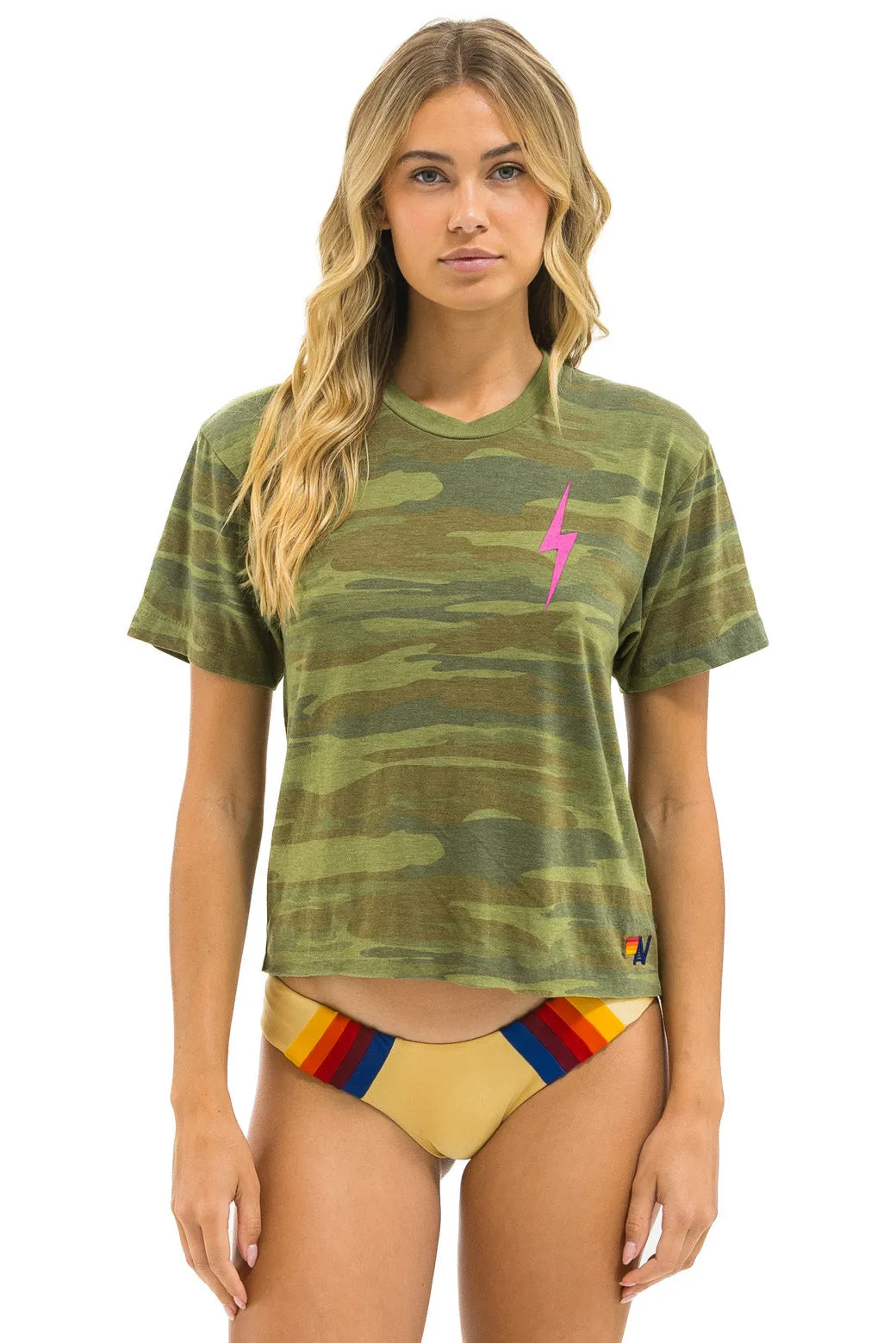 BOLT 2 BOYFRIEND TEE - CAMO // NEON PINK sold by Aviator Nation