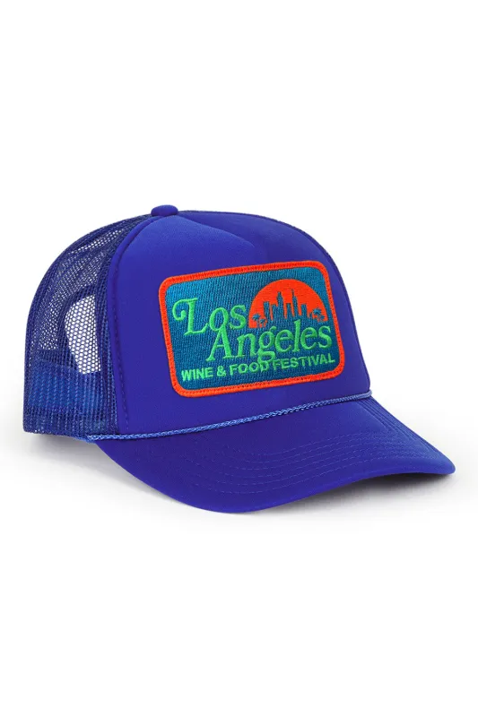 LOS ANGELES WINE & FOOD 2025 VINTAGE LOW RISE TRUCKER - ROYAL sold by Aviator Nation