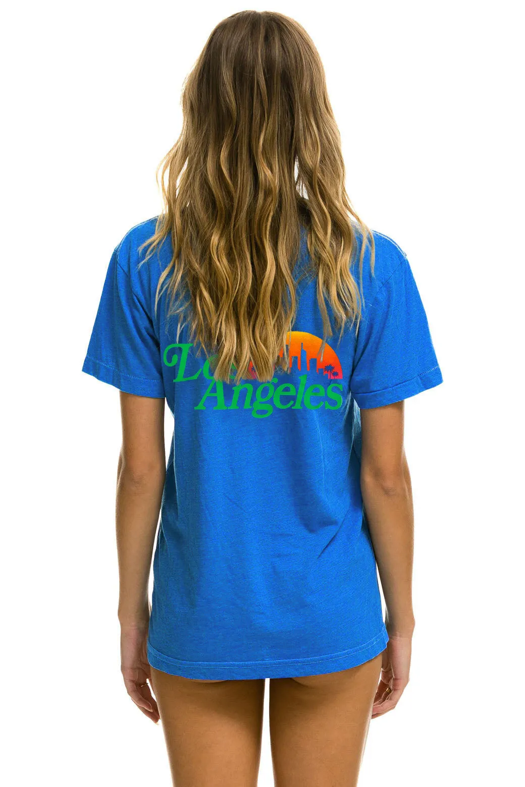 LOS ANGELES WINE & FOOD 2025 CREW TEE SHIRT - ADVENTURE BLUE sold by Aviator Nation product image thumbnail 4