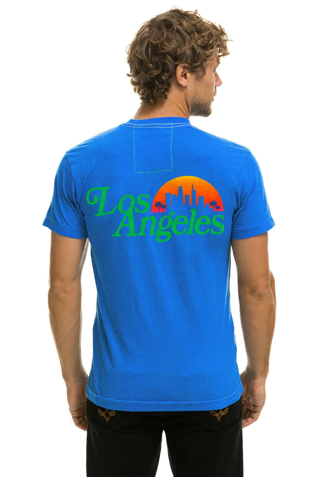LOS ANGELES WINE & FOOD 2025 CREW TEE SHIRT - ADVENTURE BLUE sold by Aviator Nation product image thumbnail 3