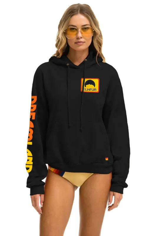 ELI & FUR DREAMLAND RELAXED PULLOVER HOODIE - BLACK sold by Aviator Nation