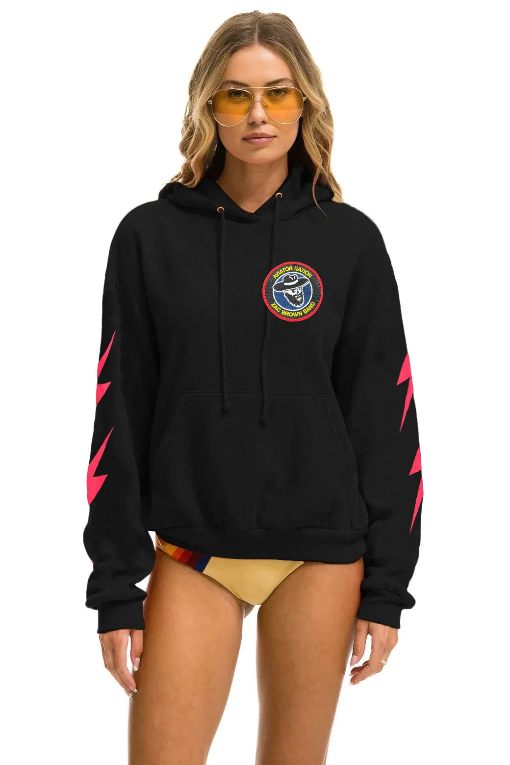 ZAC BROWN BAND 2025 RELAXED PULLOVER HOODIE - BLACK sold by Aviator Nation