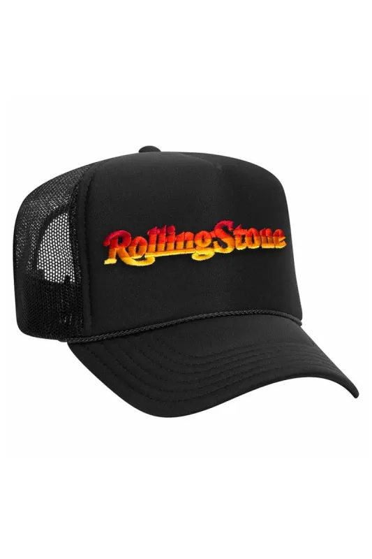 ROLLING STONE VINTAGE LOW RISE TRUCKER - BLACK sold by Aviator Nation