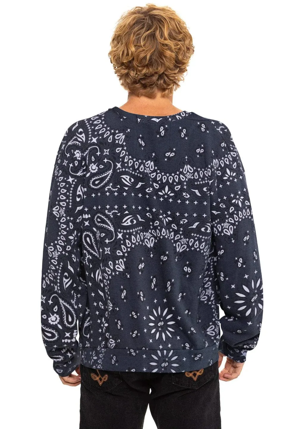 BANDANA RELAXED CREW SWEATSHIRT - CHARCOAL sold by Aviator Nation product image thumbnail 4