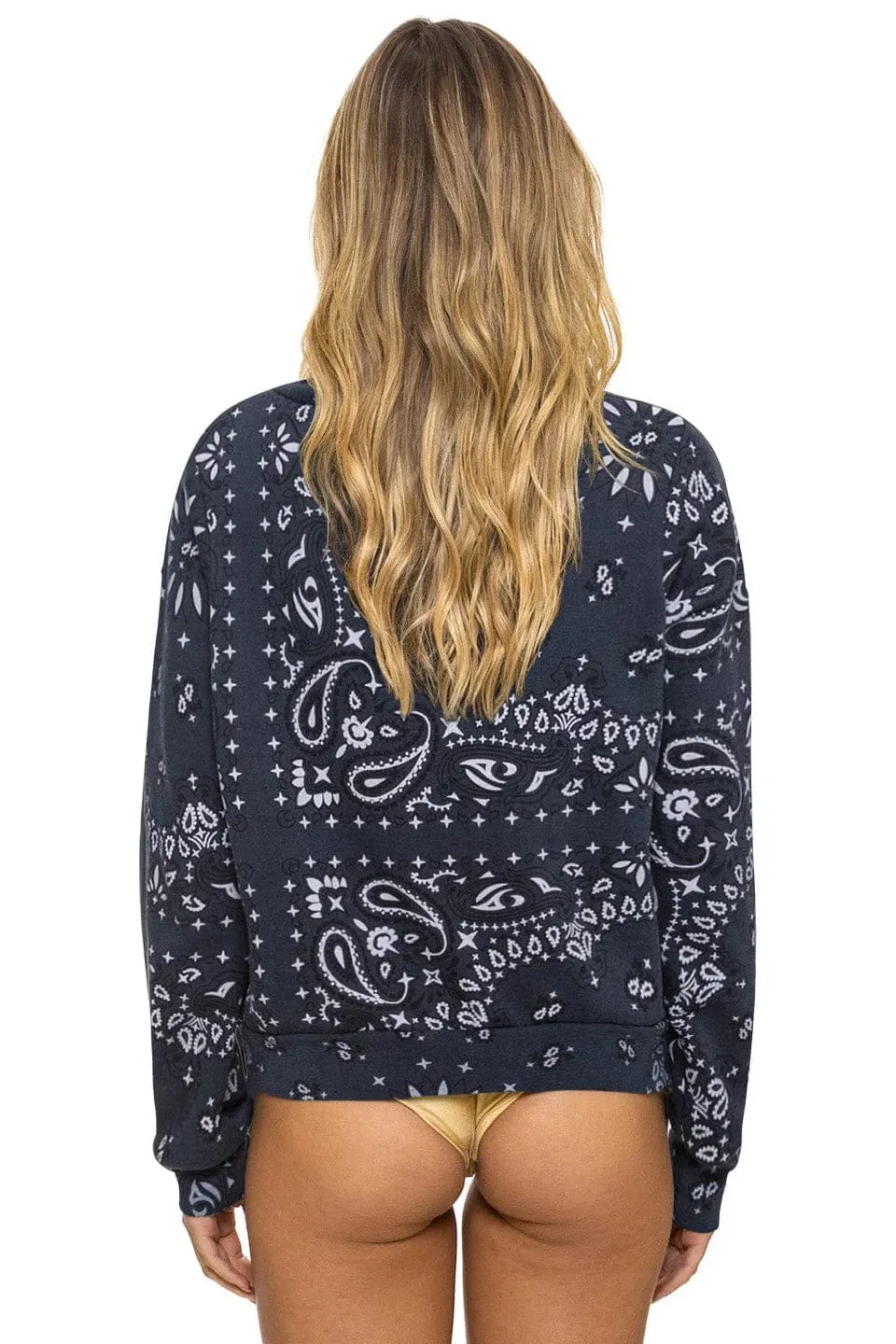 BANDANA RELAXED CREW SWEATSHIRT - CHARCOAL sold by Aviator Nation product image thumbnail 3