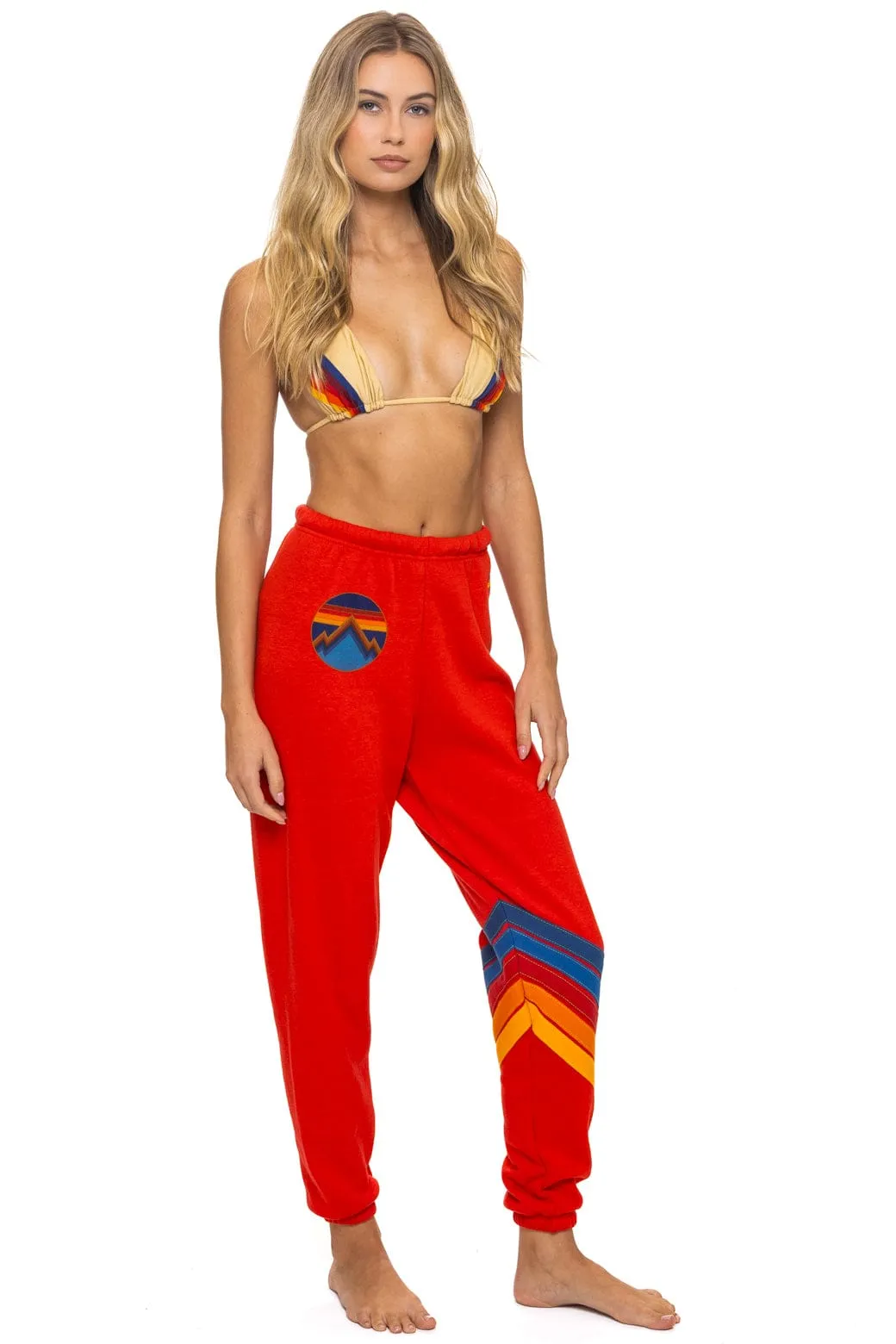 ALL SEASONS CIRCLE CHEVRON SWEATPANTS - RED sold by Aviator Nation product image thumbnail 2