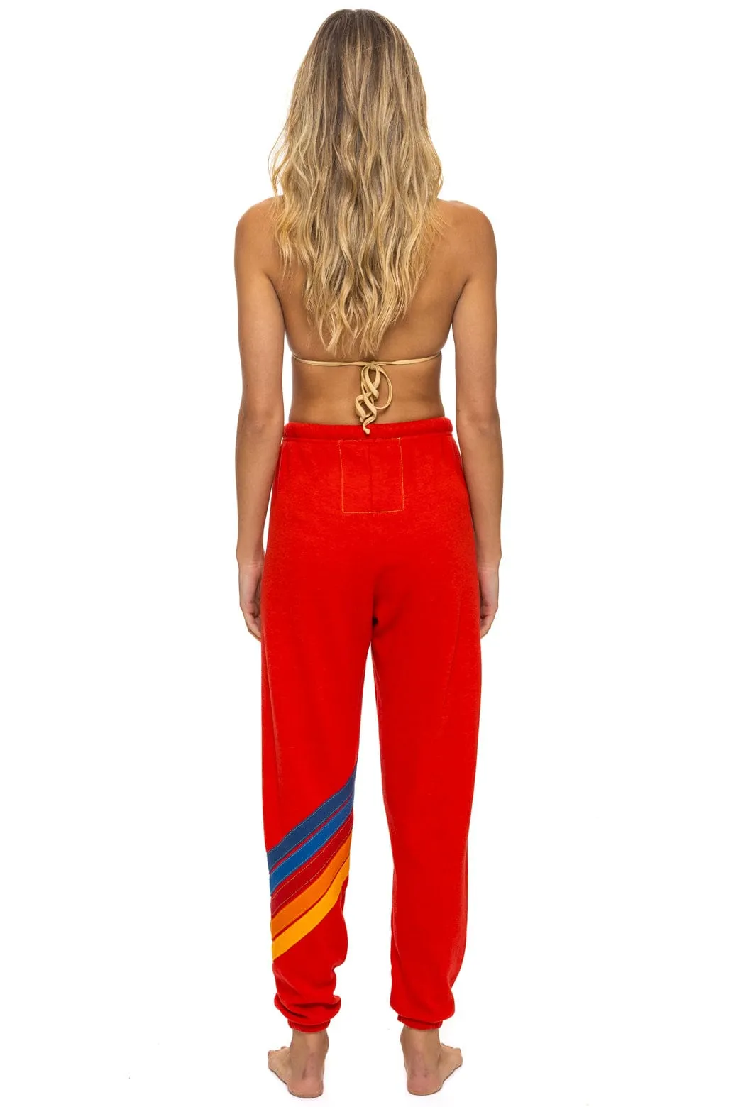 ALL SEASONS CIRCLE CHEVRON SWEATPANTS - RED sold by Aviator Nation product image thumbnail 4