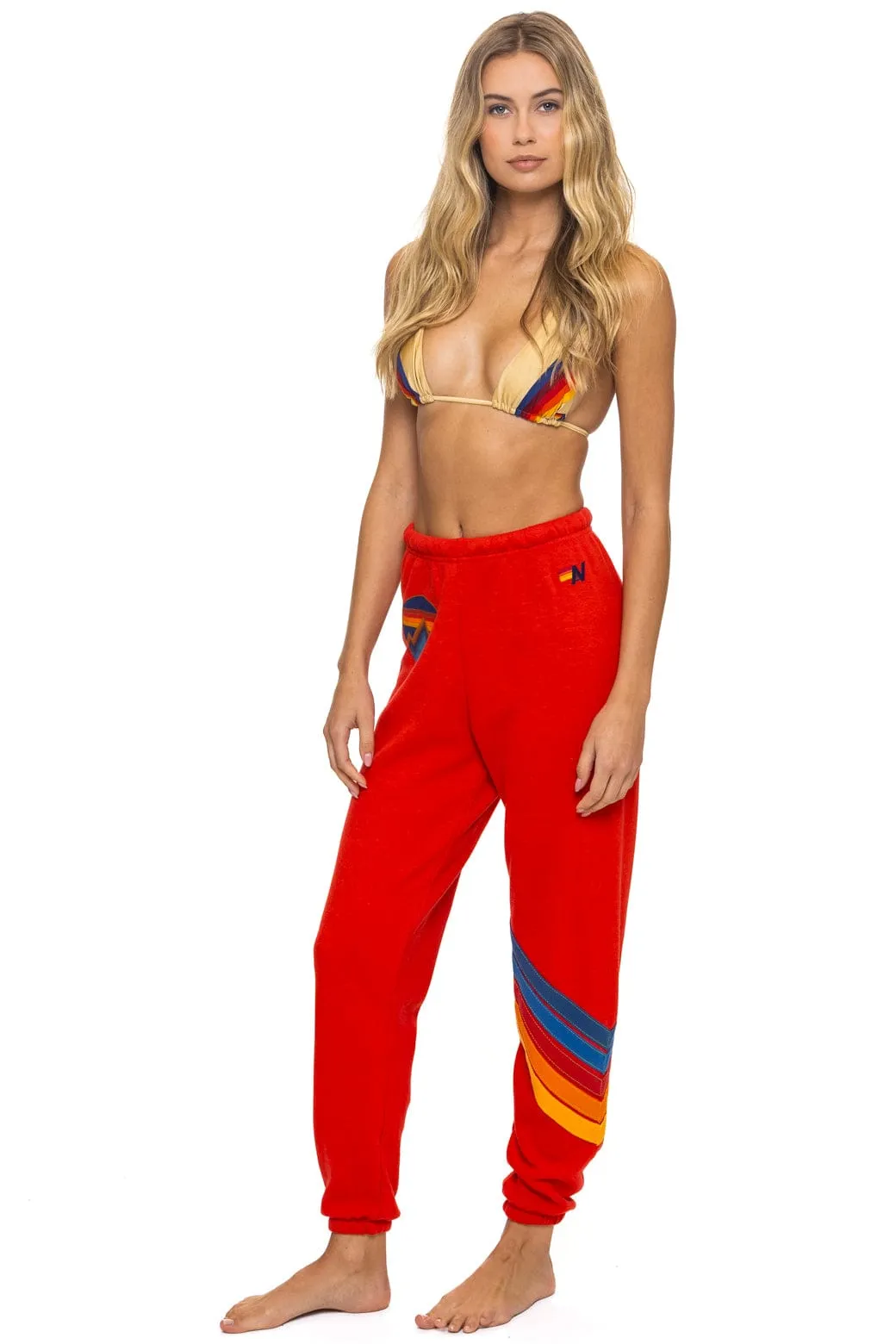 ALL SEASONS CIRCLE CHEVRON SWEATPANTS - RED sold by Aviator Nation product image thumbnail 3