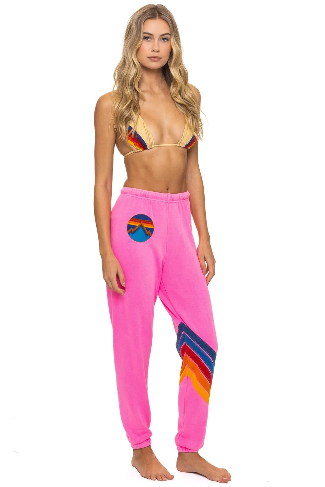 ALL SEASONS CIRCLE CHEVRON SWEATPANTS - NEON PINK sold by Aviator Nation product image thumbnail 2