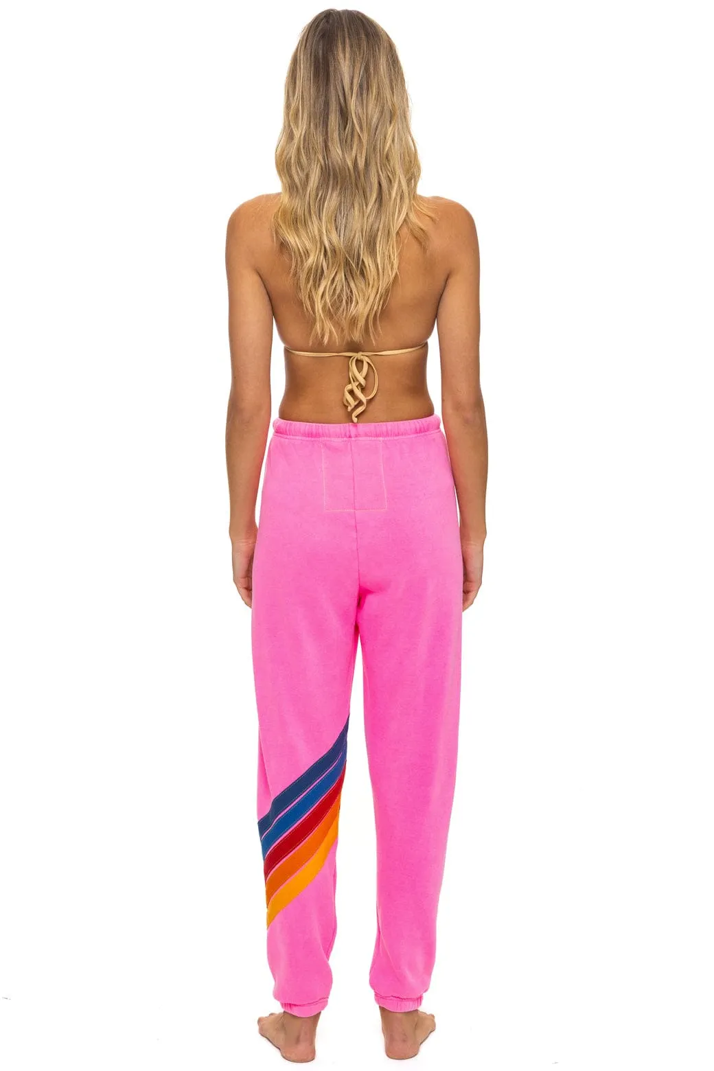 ALL SEASONS CIRCLE CHEVRON SWEATPANTS - NEON PINK sold by Aviator Nation product image thumbnail 3