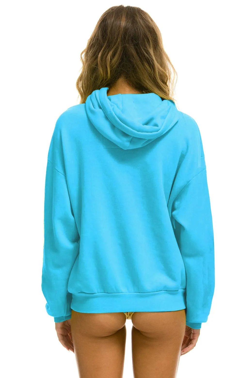 LOGO PULLOVER RELAXED HOODIE - NEON BLUE sold by Aviator Nation product image thumbnail 2
