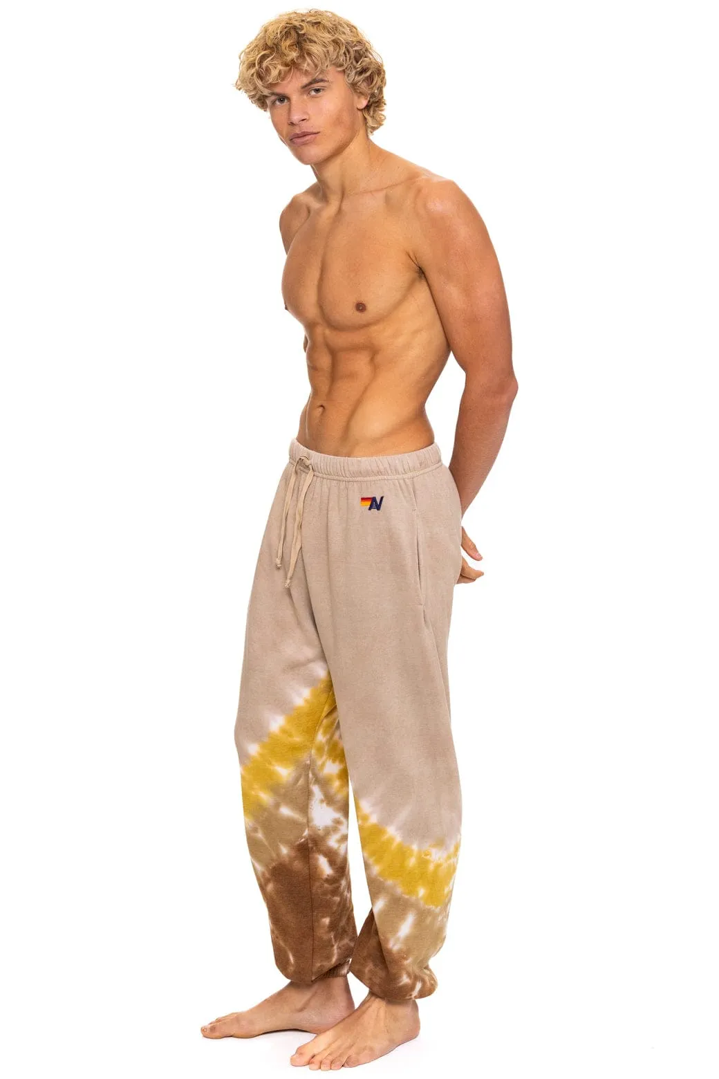 HAND DYED V SWEATPANTS - TIE DYE SAND // CINNAMON sold by Aviator Nation product image thumbnail 3